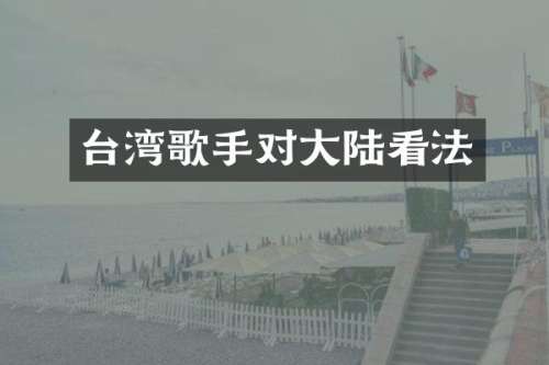 台湾歌手对大陆看法