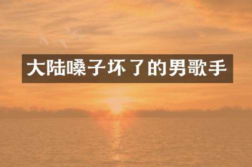 大陆嗓子坏了的男歌手