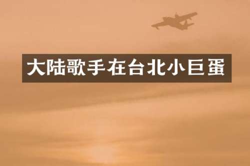 大陆歌手在台北小巨蛋