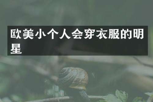 欧美小个人会穿衣服的明星