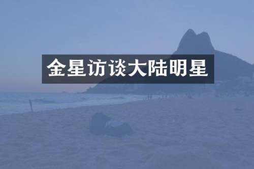 金星访谈大陆明星