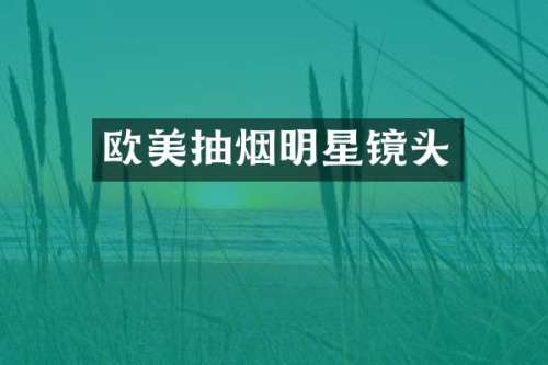 欧美抽烟明星镜头