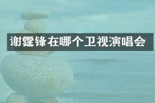 谢霆锋在哪个卫视演唱会