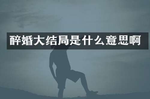醉婚大结局是什么意思啊