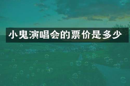小鬼演唱会的票价是多少