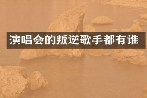 演唱会的叛逆歌手都有谁