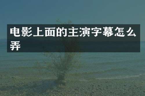 电影上面的主演字幕怎么弄