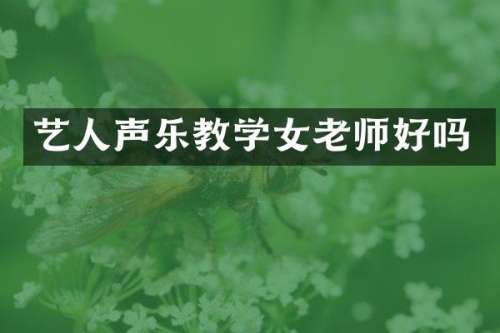 艺人声乐教学女老师好吗
