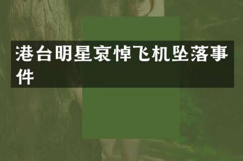 港台明星哀悼飞机坠落事件