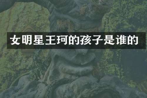 女明星王珂的孩子是谁的