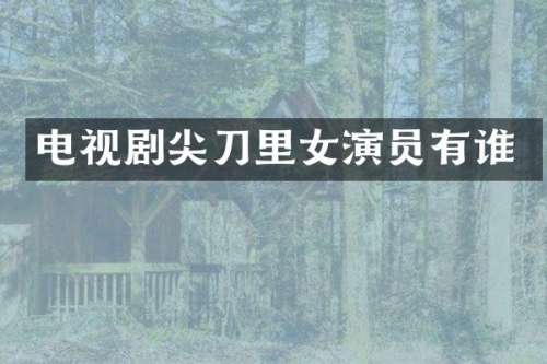 电视剧尖刀里女演员有谁