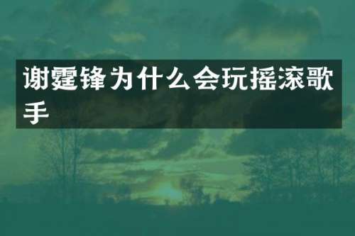 谢霆锋为什么会玩摇滚歌手