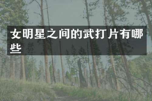 女明星之间的武打片有哪些