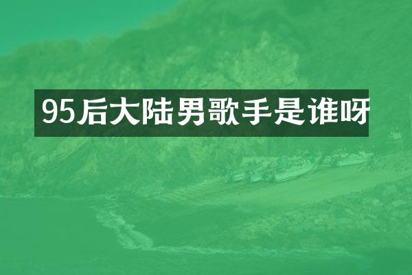 95后大陆男歌手是谁呀