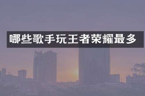 哪些歌手玩王者荣耀最多