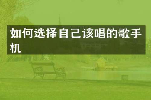 如何选择自己该唱的歌手机