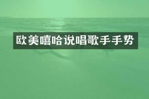 欧美嘻哈说唱歌手手势