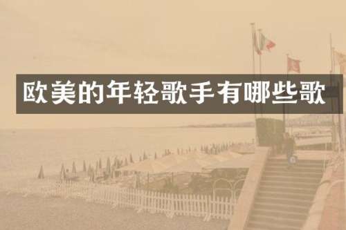 欧美的年轻歌手有哪些歌