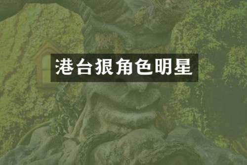 港台狠角色明星