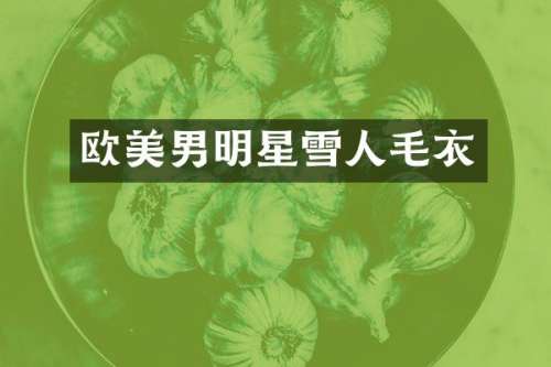 欧美男明星雪人毛衣