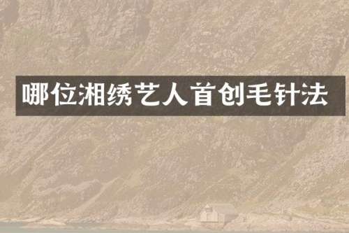 哪位湘绣艺人首创毛针法