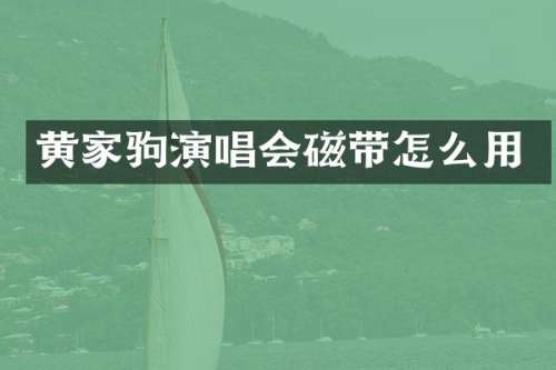 黄家驹演唱会磁带怎么用