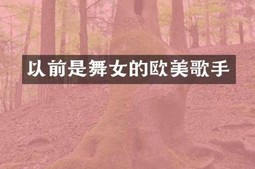 以前是的欧美歌手