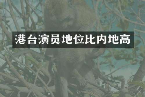 港台演员地位比内地高