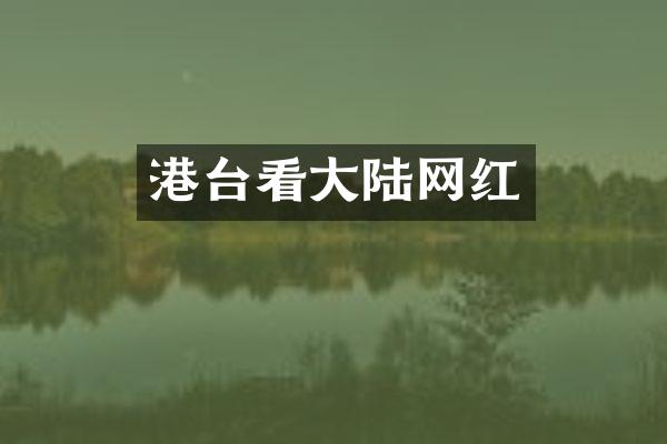 港台看大陆网红