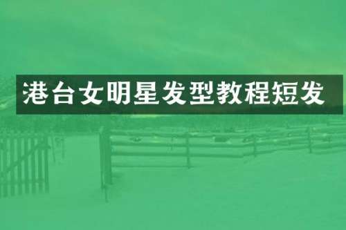 港台女明星发型教程短发