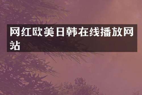 网红欧美日韩在线播放网站