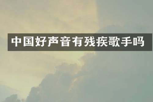 中国好声音有残疾歌手吗