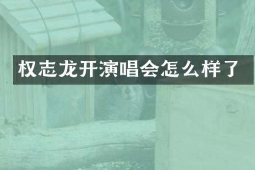 开演唱会怎么样了