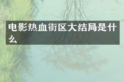 电影热血街区大结局是什么