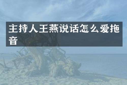 主持人王燕说话怎么爱拖音