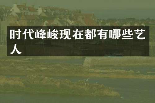 时代峰峻现在都有哪些艺人