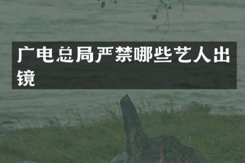 广电总局严禁哪些艺人出镜
