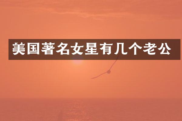 美国著名女星有几个老公