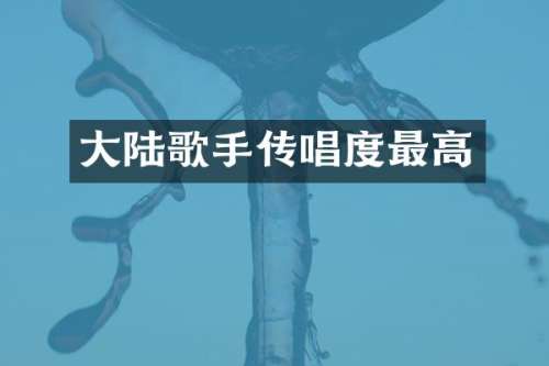 大陆歌手传唱度最高