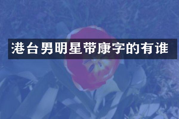 港台男明星带康字的有谁