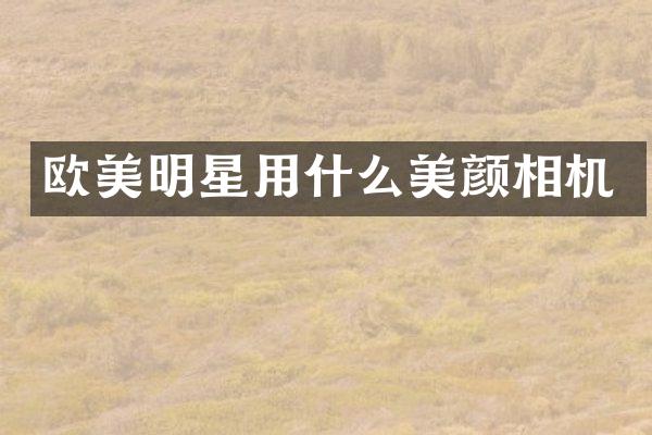 欧美明星用什么美颜相机