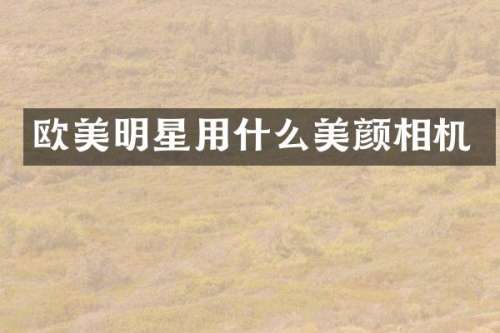 欧美明星用什么美颜相机