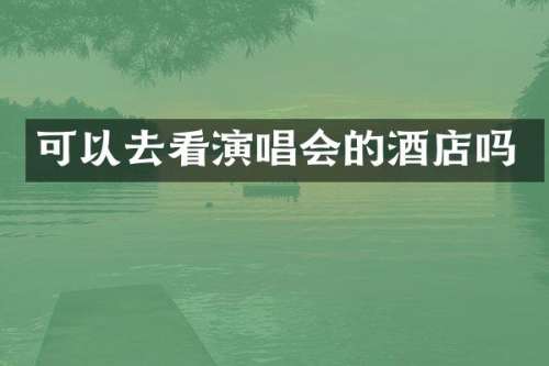 可以去看演唱会的酒店吗