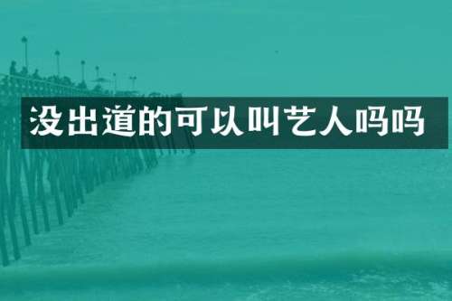 没出道的可以叫艺人吗吗
