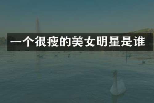 一个很瘦的明星是谁