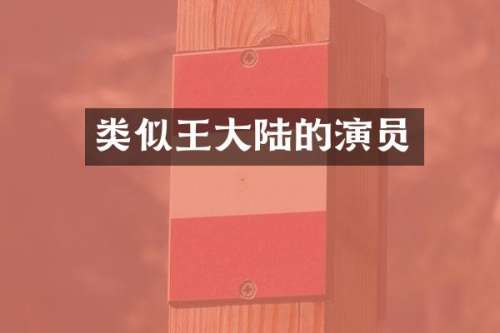 类似王大陆的演员