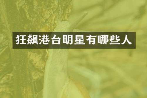狂飙港台明星有哪些人