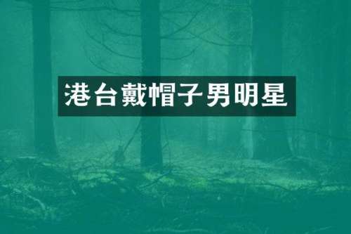 港台戴帽子男明星