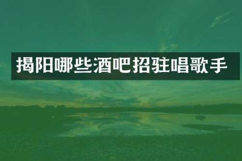 揭阳哪些酒吧招驻唱歌手