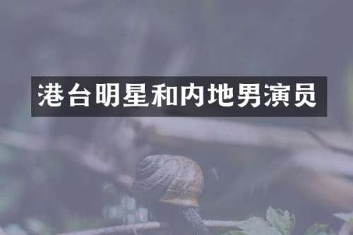 港台明星和内地男演员
